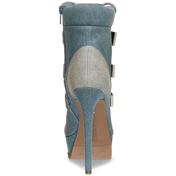 Thalia Sodi Womens Denim Pointed Toe Booties - Picture 4 of 4